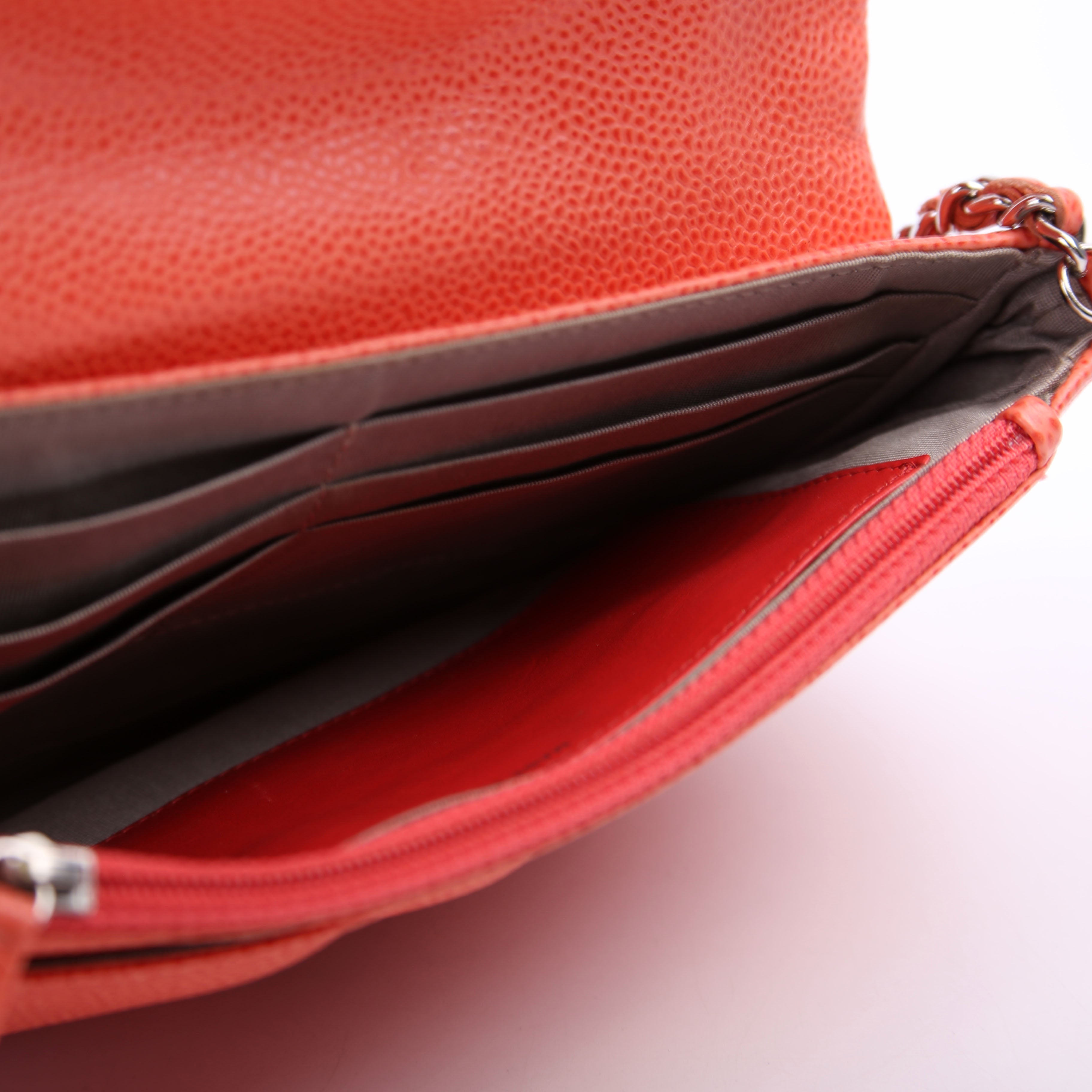 Wallet On Chain Half Moon Caviar Orange