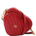 Gucci 751628 Interlocking G Mini Heart Bag Red
