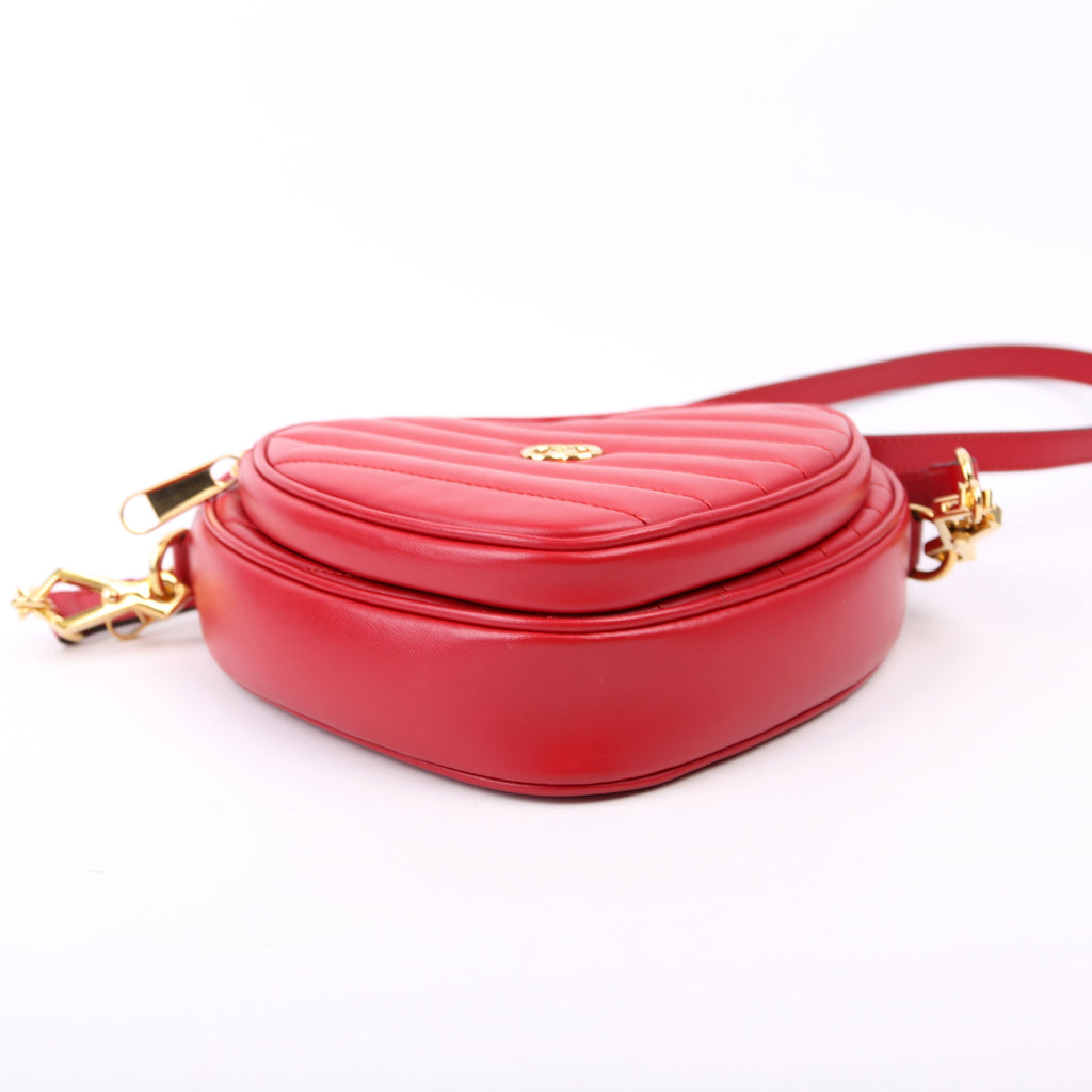 Gucci 751628 Interlocking G Mini Heart Bag Red