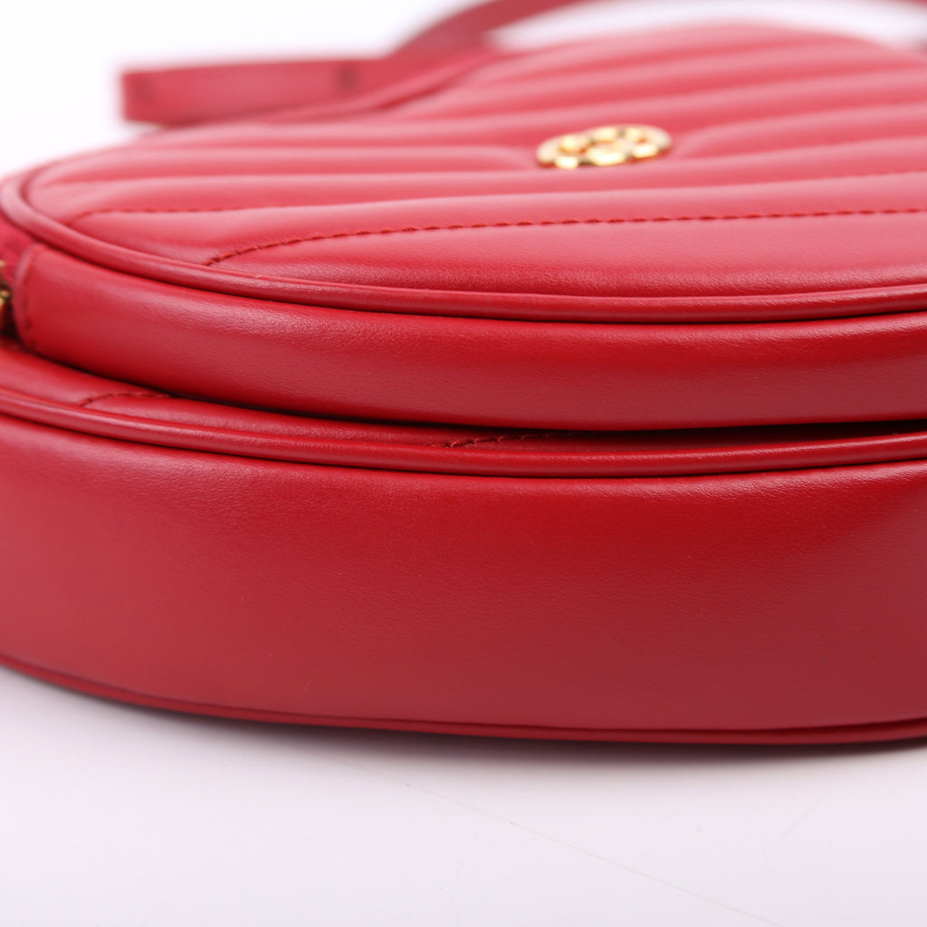 Gucci 751628 Interlocking G Mini Heart Bag Red