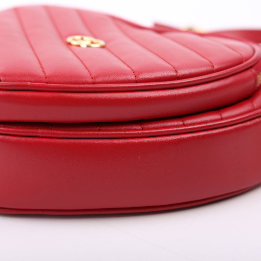 Gucci 751628 Interlocking G Mini Heart Bag Red