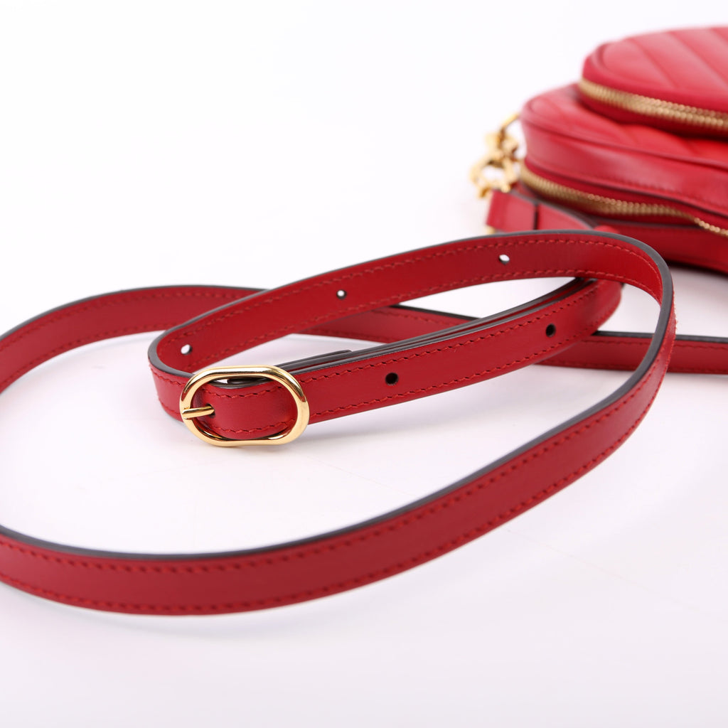 Gucci 751628 Interlocking G Mini Heart Bag Red