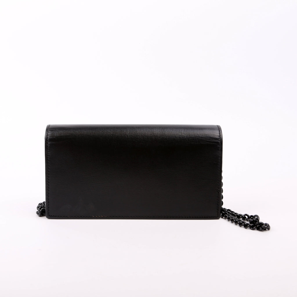 Gucci 621892 Horsebit 1955 Wallet W/ Chain Black
