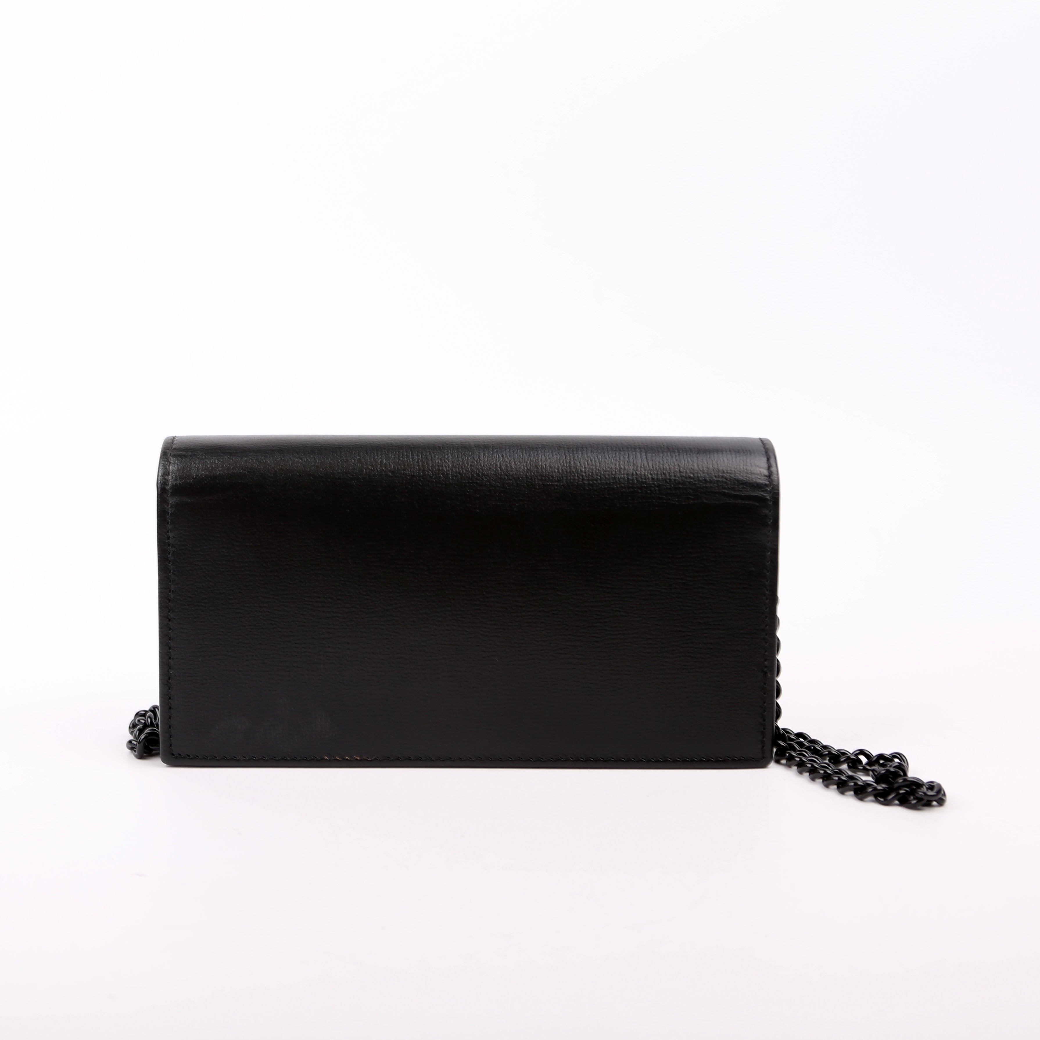 Gucci 621892 Horsebit 1955 Wallet W/ Chain Black