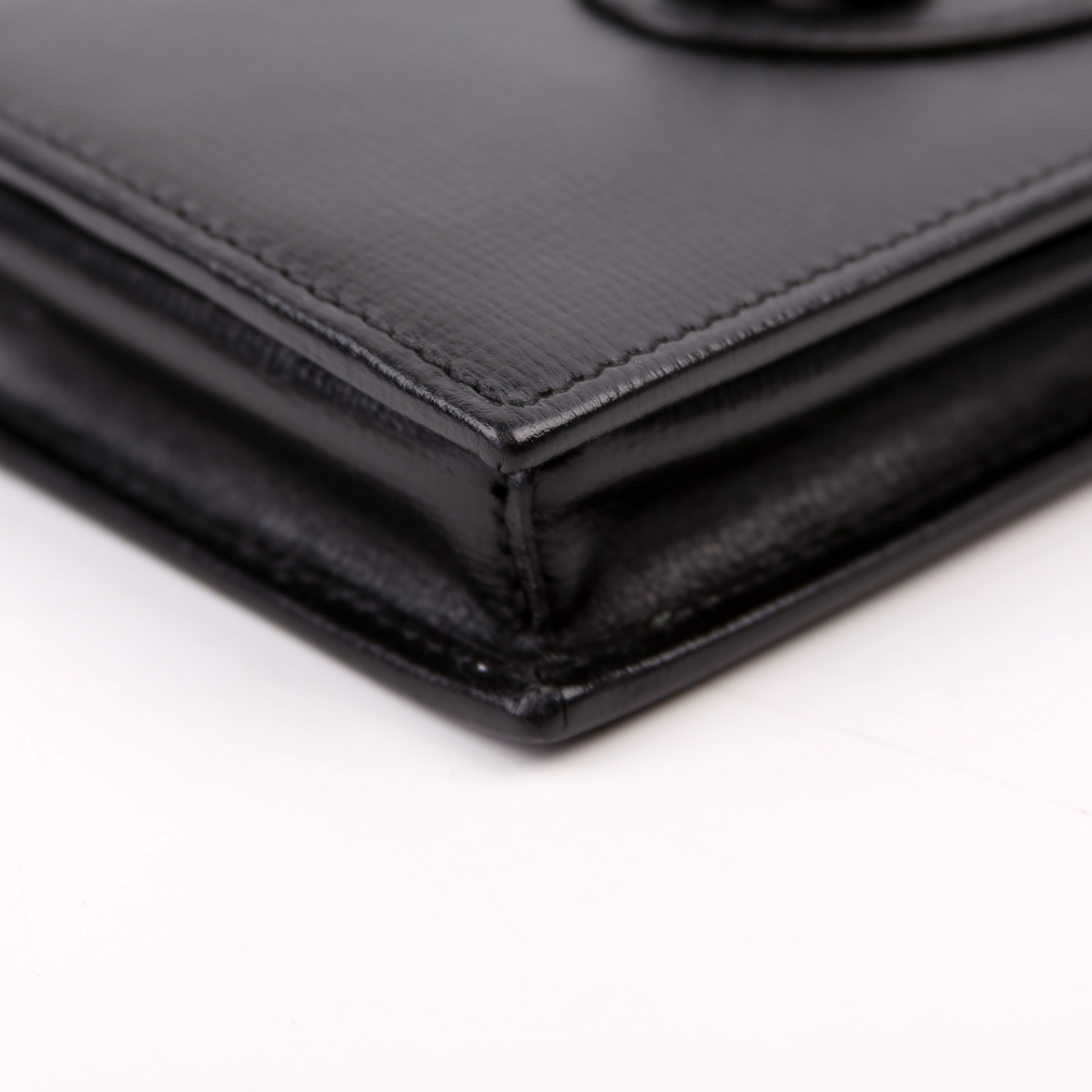 Gucci 621892 Horsebit 1955 Wallet W/ Chain Black