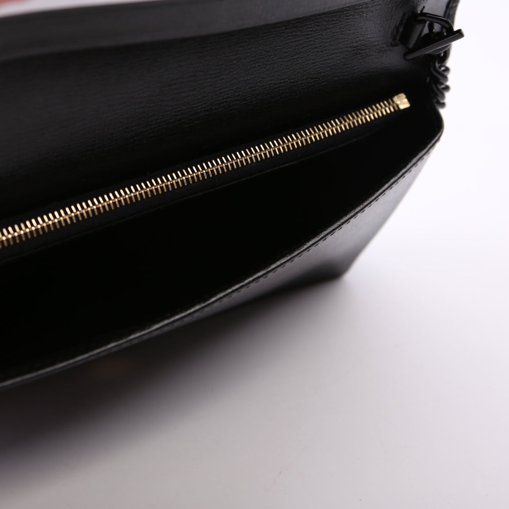 Gucci 621892 Horsebit 1955 Wallet W/ Chain Black