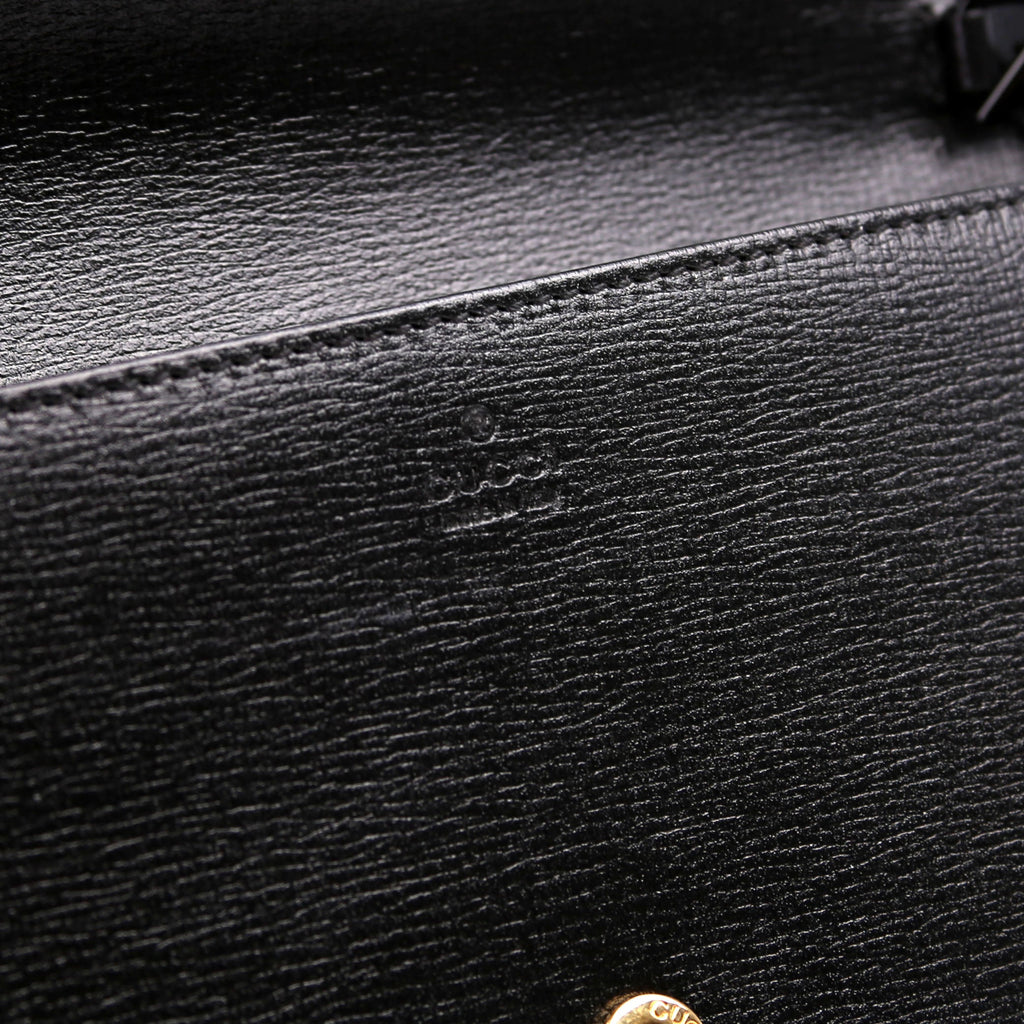 Gucci 621892 Horsebit 1955 Wallet W/ Chain Black
