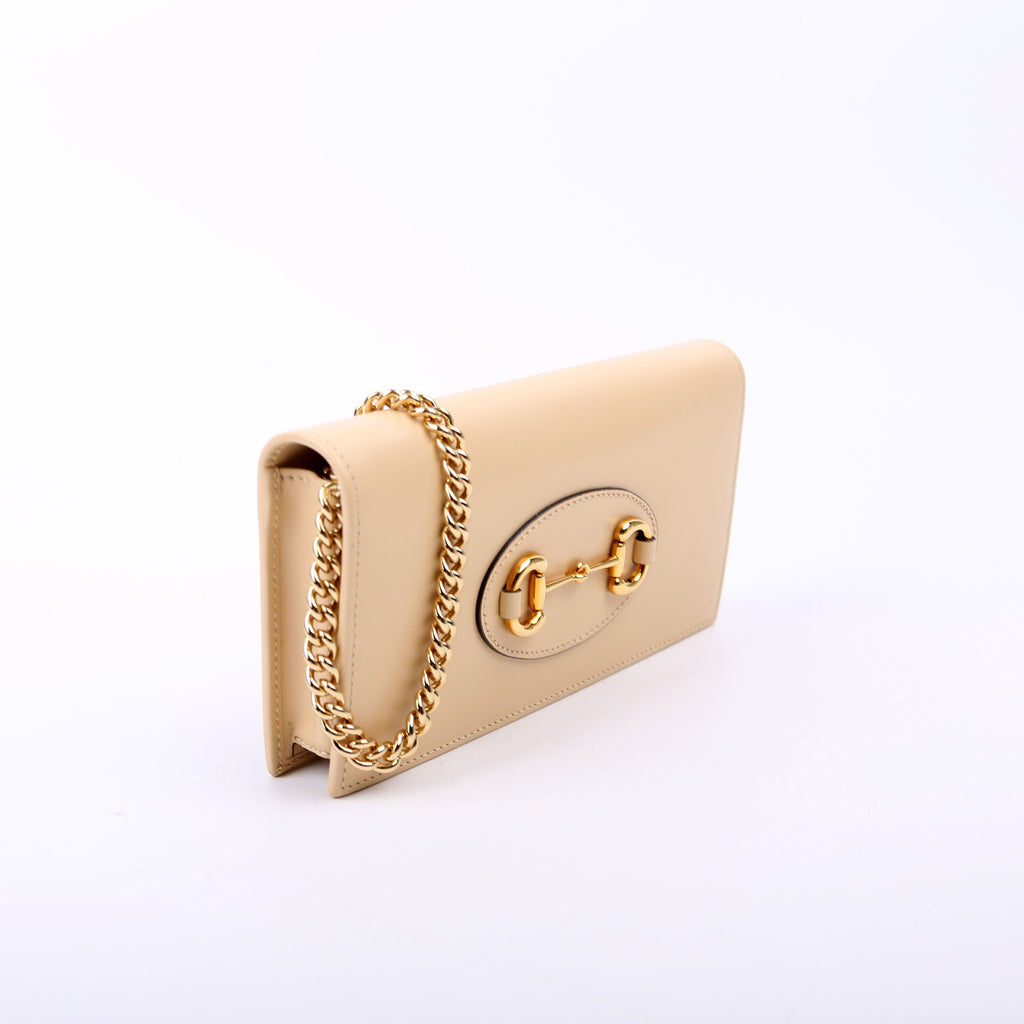 621892 Horsebit 1955 Wallet With Chain Tan