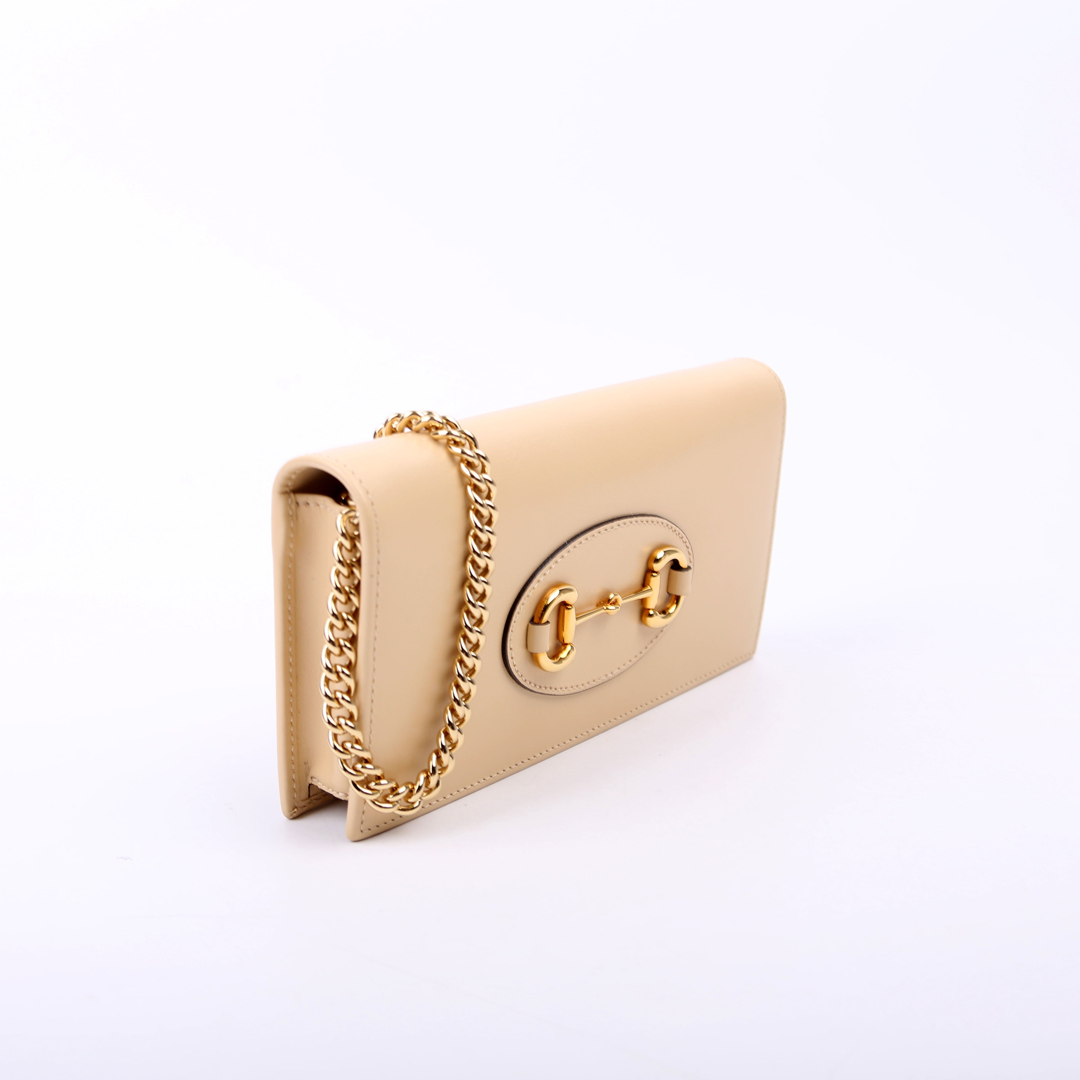 621892 Horsebit 1955 Wallet With Chain Tan