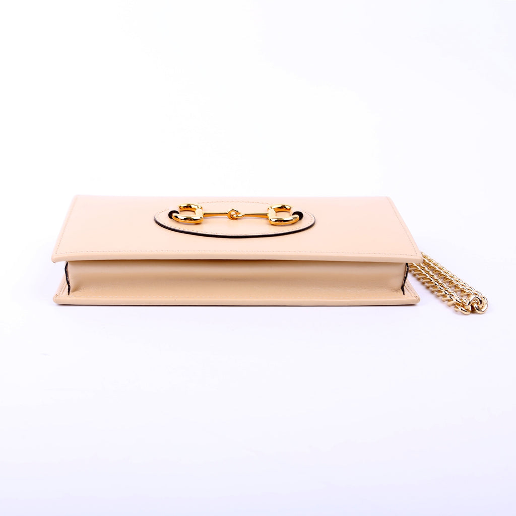 621892 Horsebit 1955 Wallet With Chain Tan