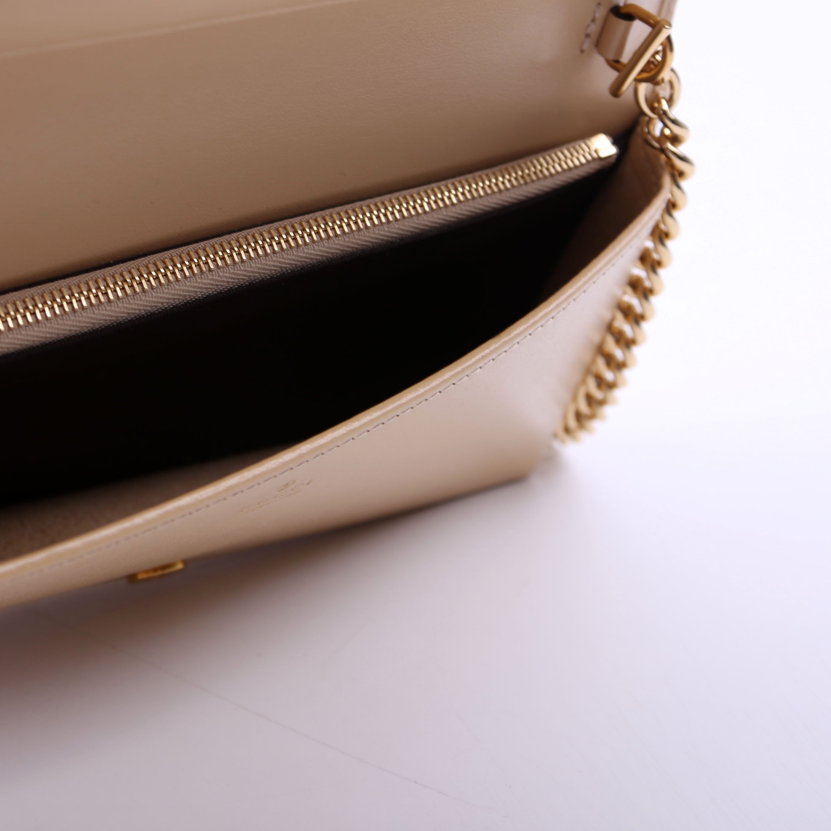 621892 Horsebit 1955 Wallet With Chain Tan