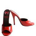 Scarlet Polished Calf Mules Size 39.5 Red