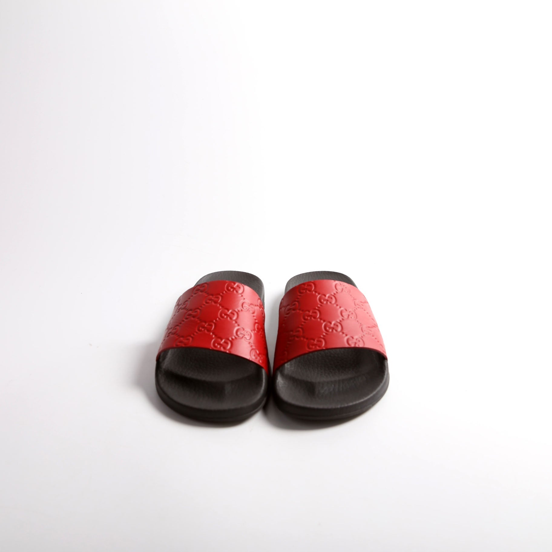 Guccissima Rubber Slides Size 39 Red