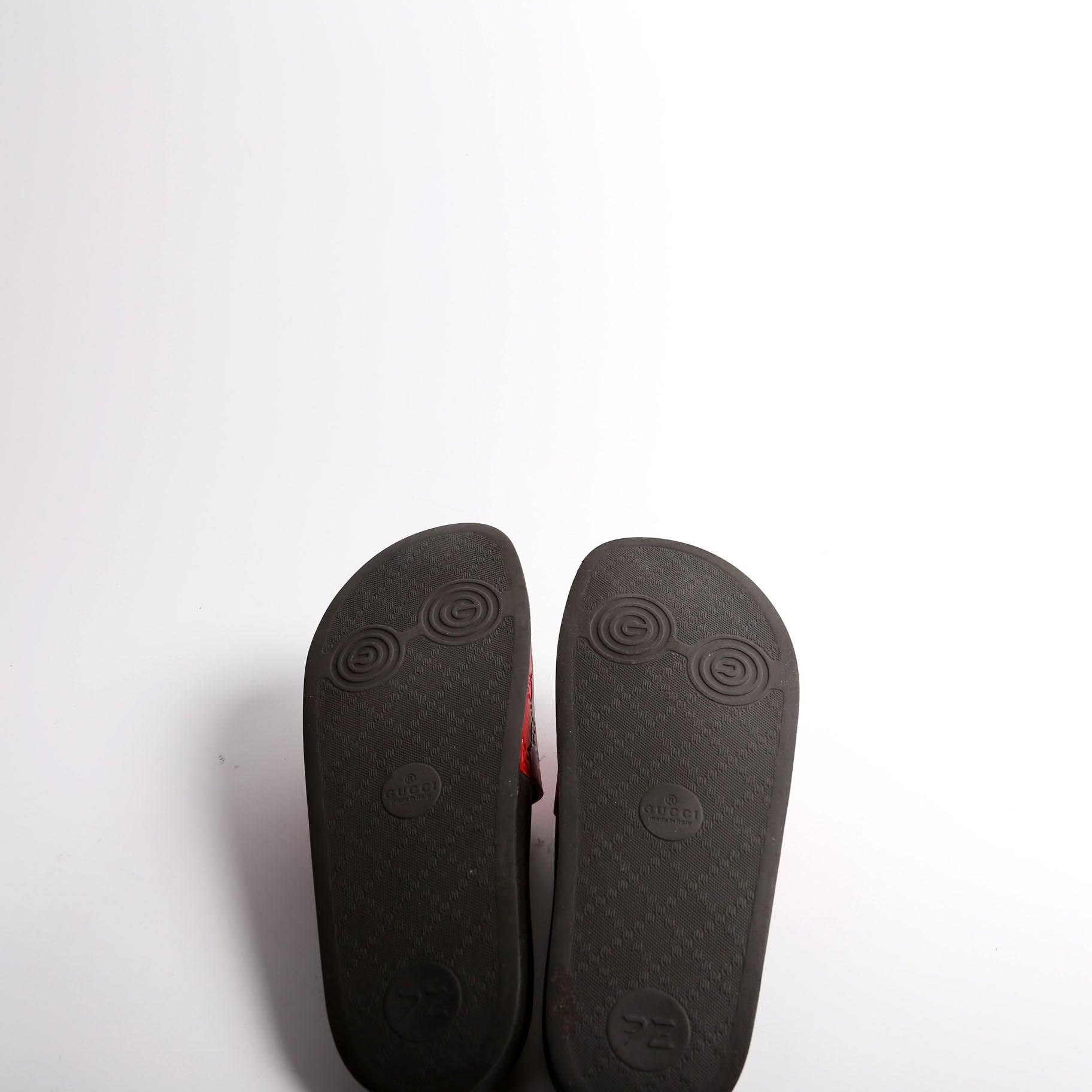 Guccissima Rubber Slides Size 39 Red