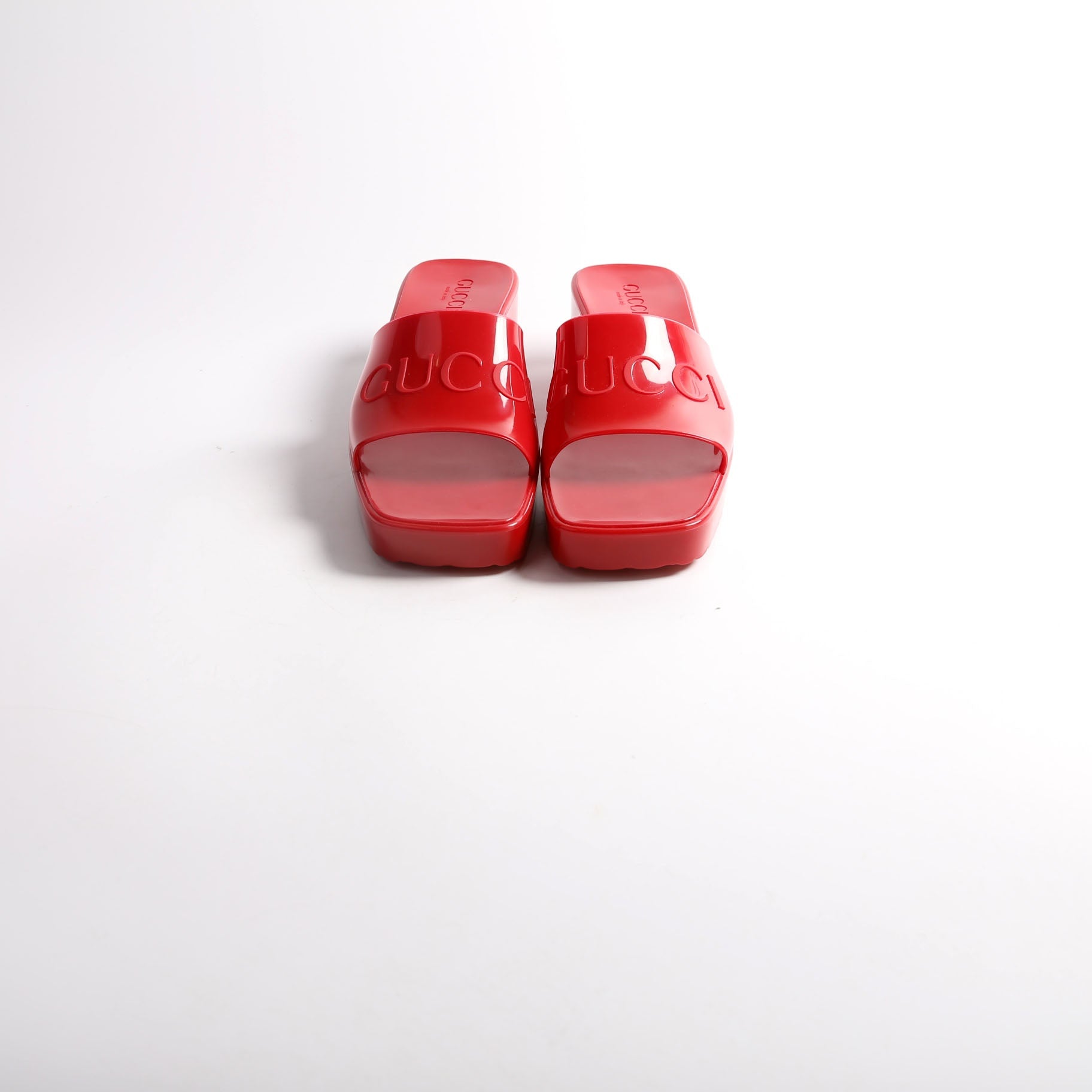 Logo Rubber Slides Size 39 Red