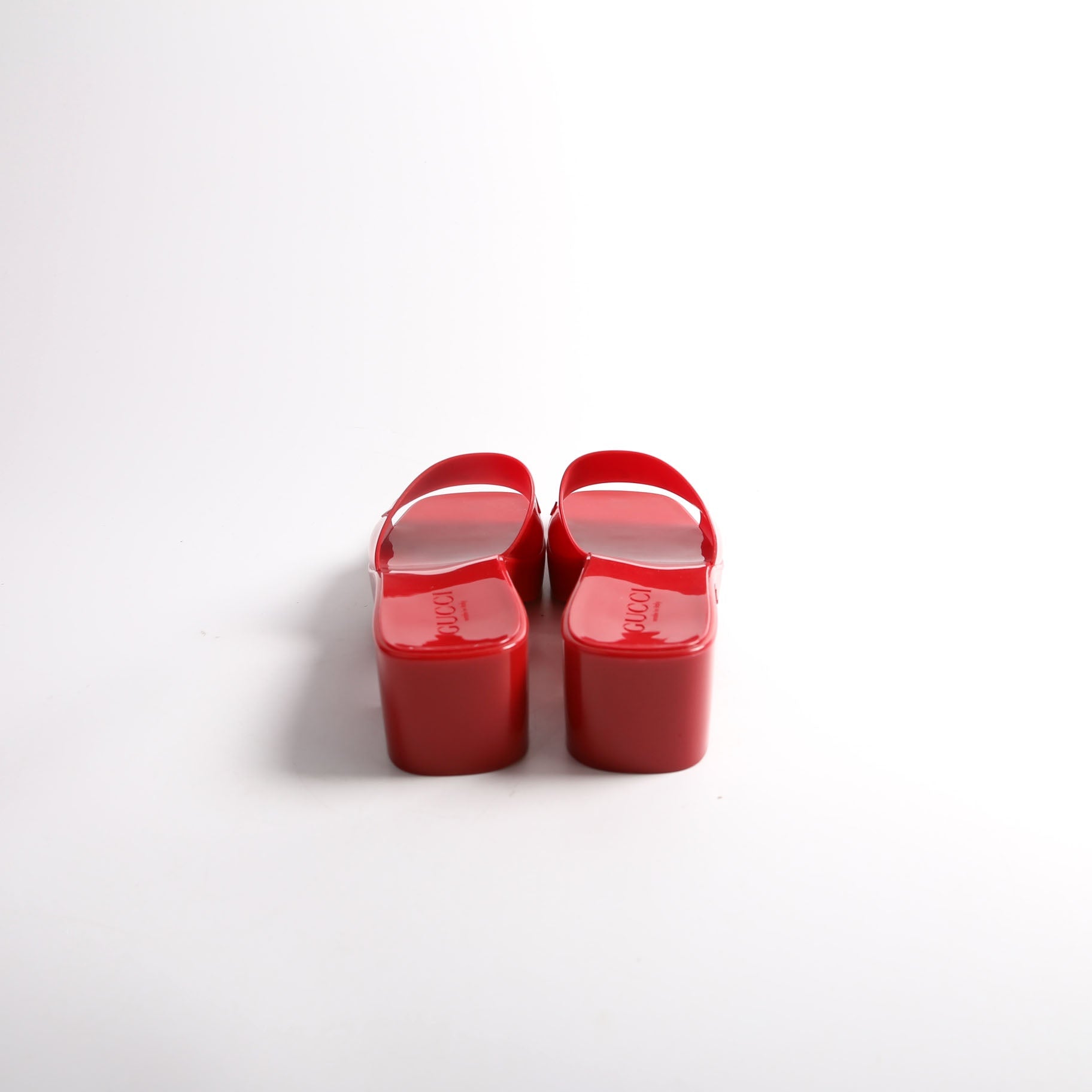 Logo Rubber Slides Size 39 Red