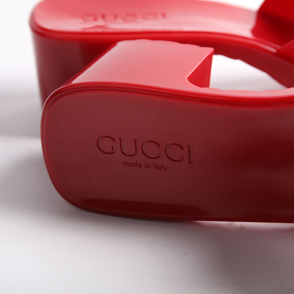 Logo Rubber Slides Size 39 Red