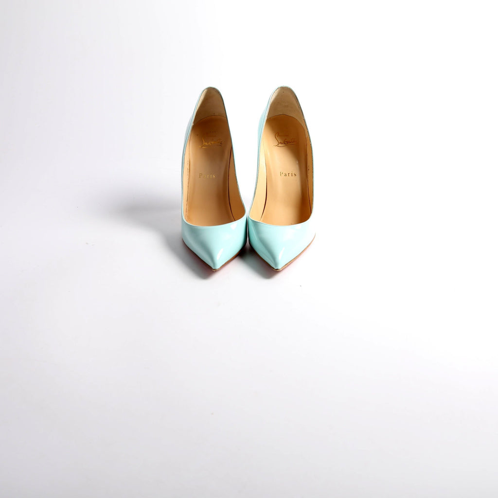 Pigalle Follies Patent 100MM Size 38 Teal