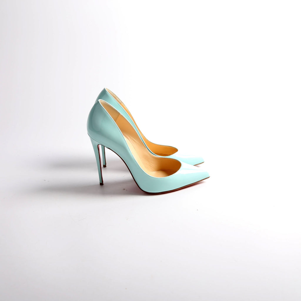 Pigalle Follies Patent 100MM Size 38 Teal