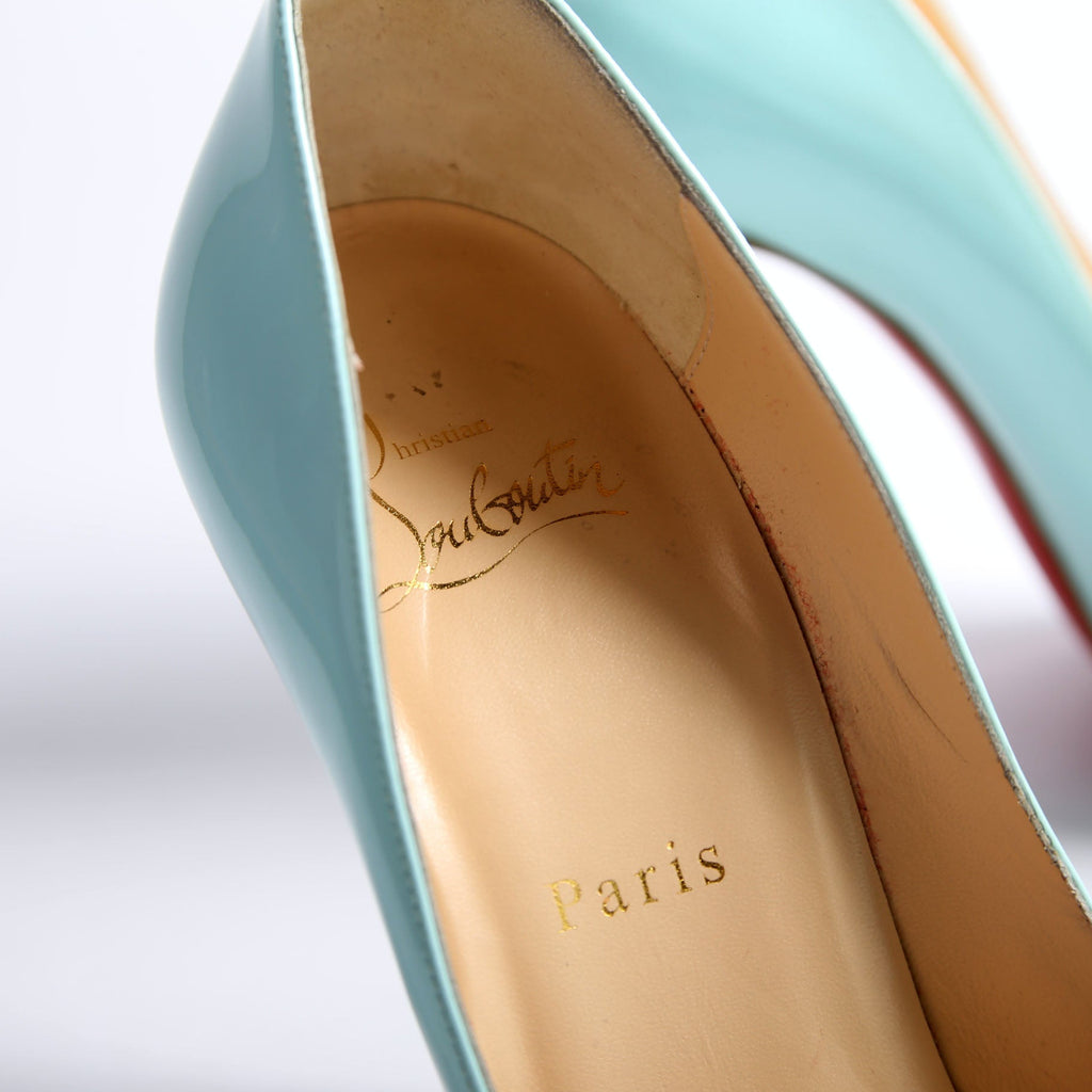 Pigalle Follies Patent 100MM Size 38 Teal