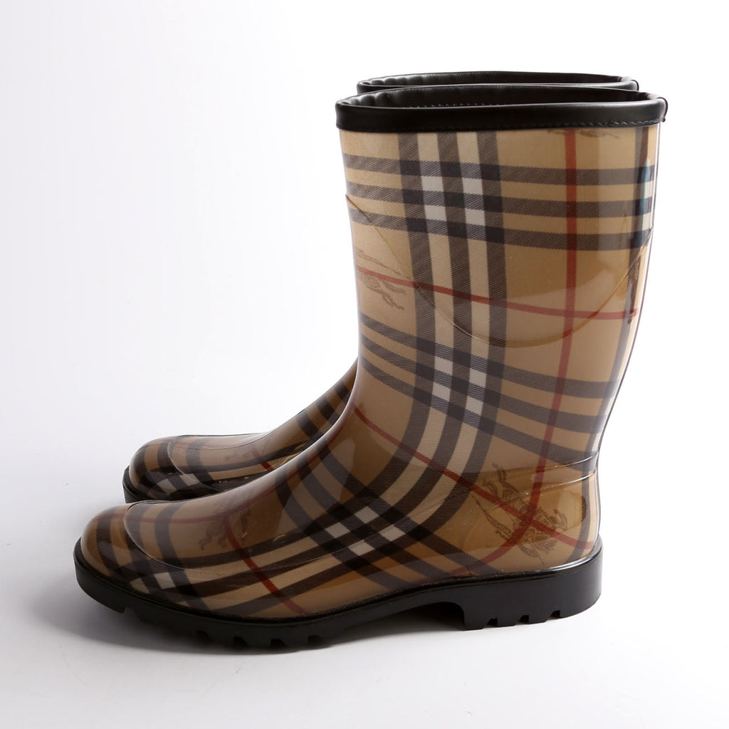 Haymarket Check Rain Boots Size 41