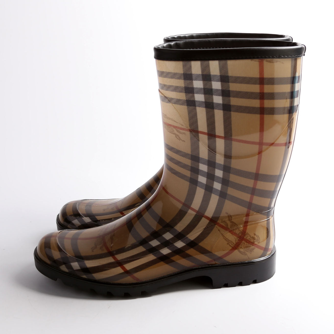 Haymarket Check Rain Boots Size 41