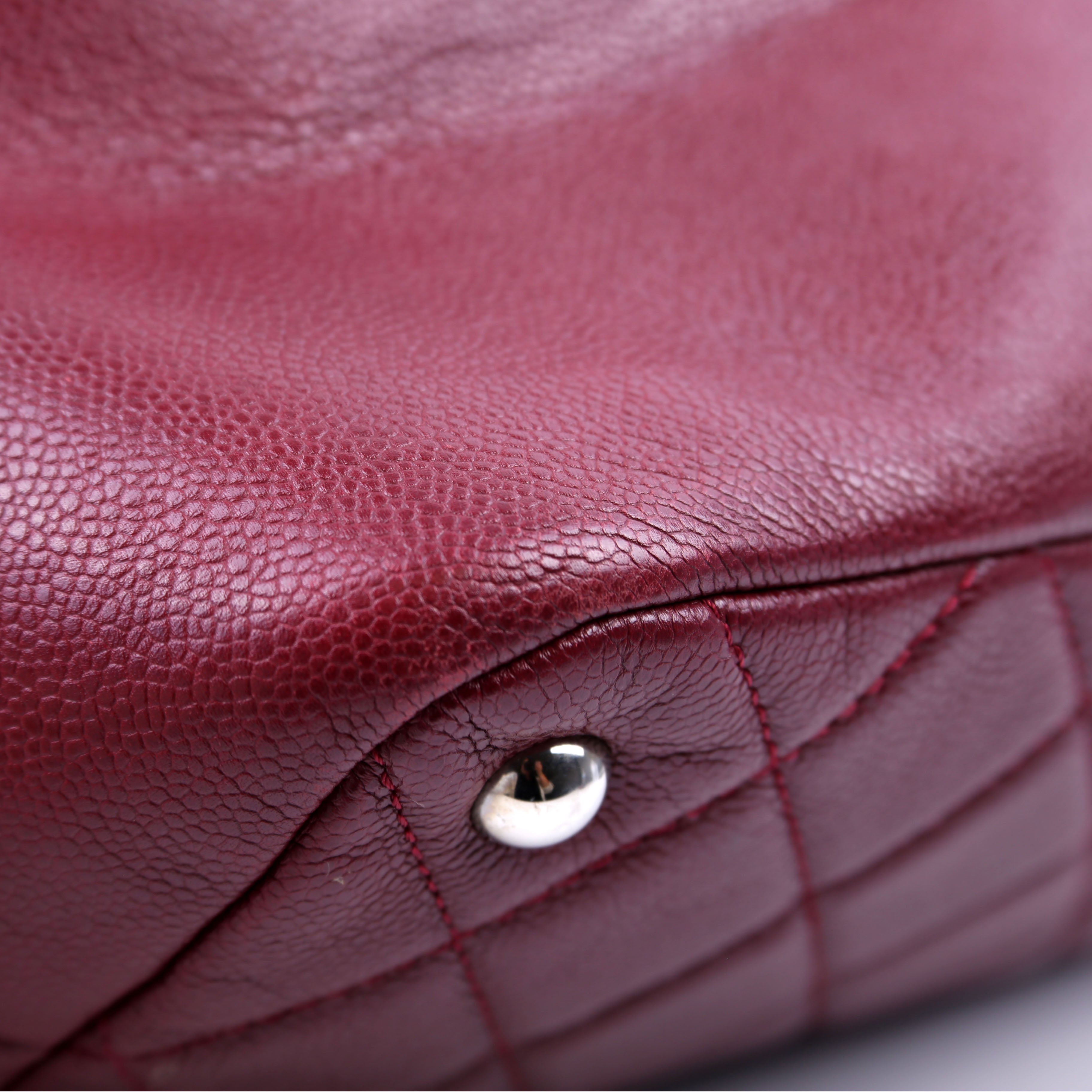 Timeless CC Soft Caviar Tote 14M Burgundy