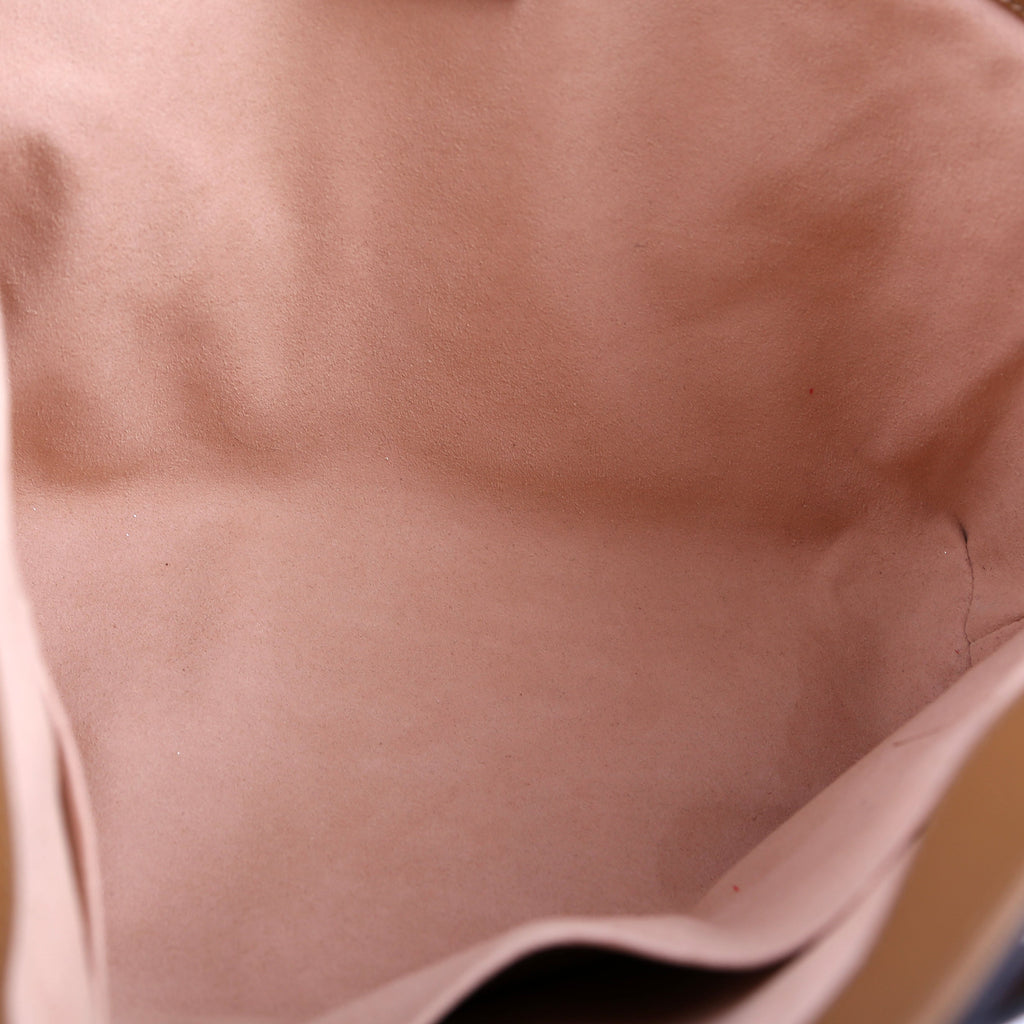 652680 Web/Calfskin Dahlia Tote Small Tan