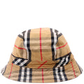 Vintage Check Bucket Hat Size S Tan