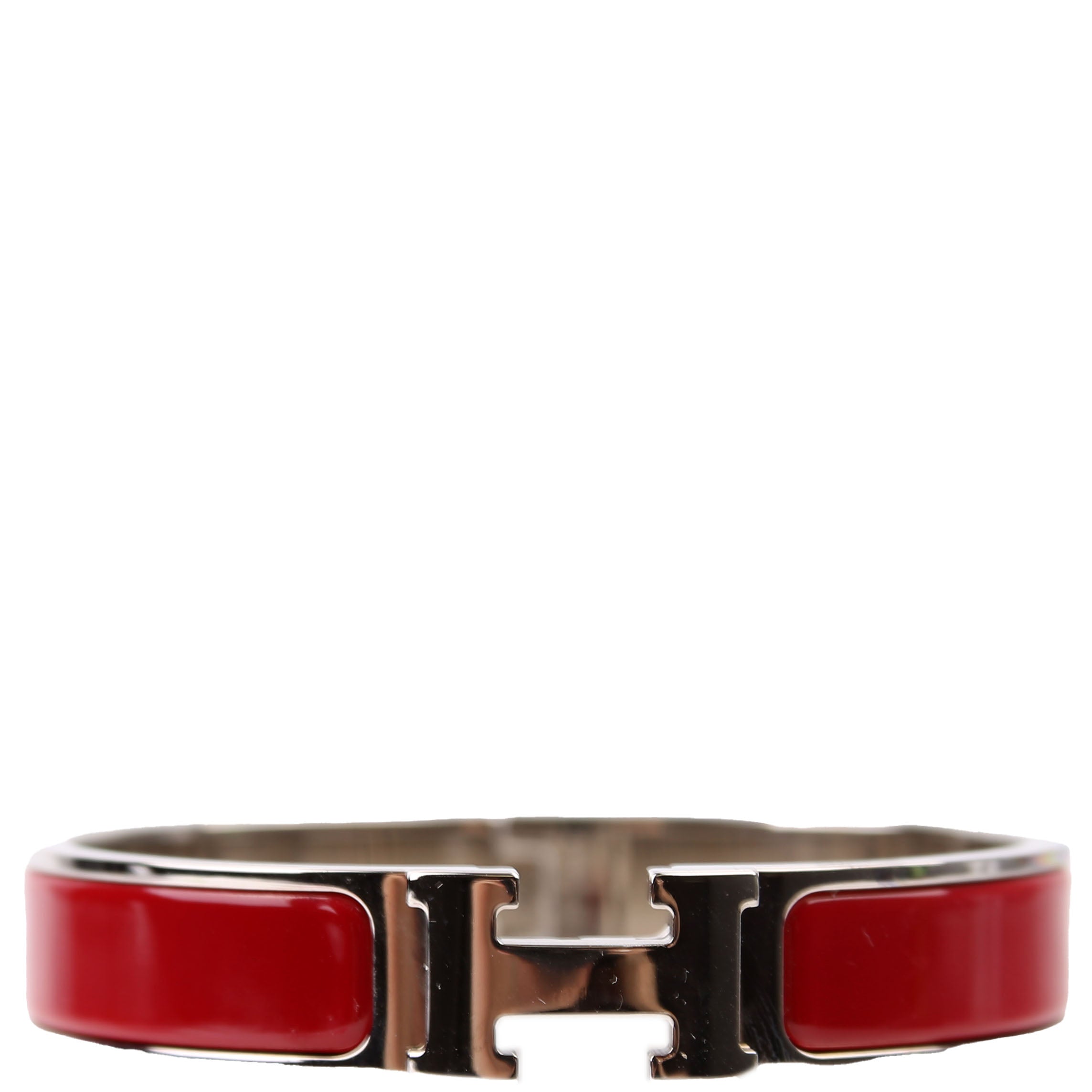 Clic Clac Narrow PM Bracelet Silver/Red