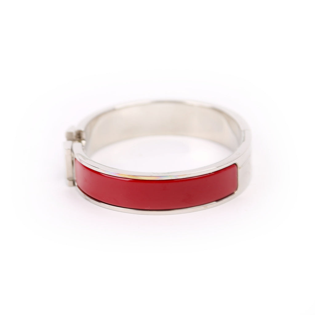 Clic Clac Narrow PM Bracelet Silver/Red