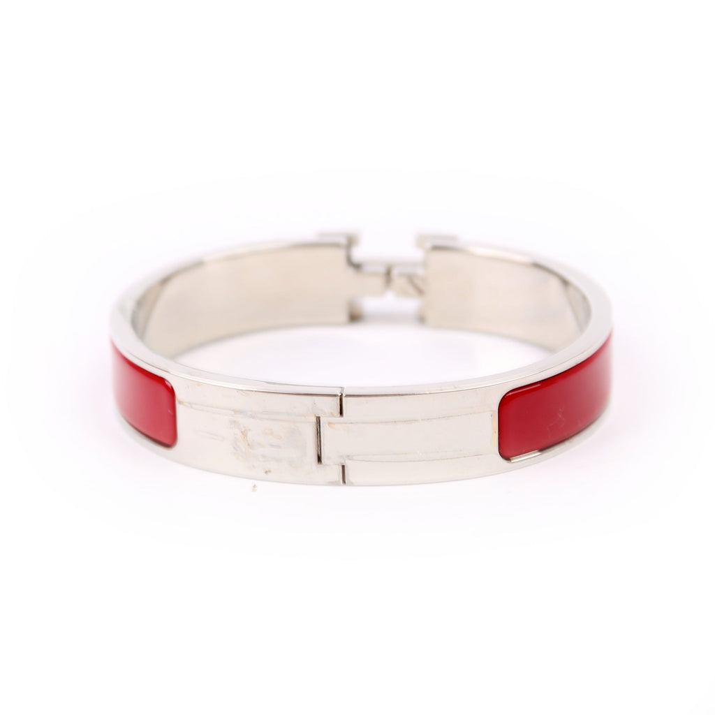 Clic Clac Narrow PM Bracelet Silver/Red