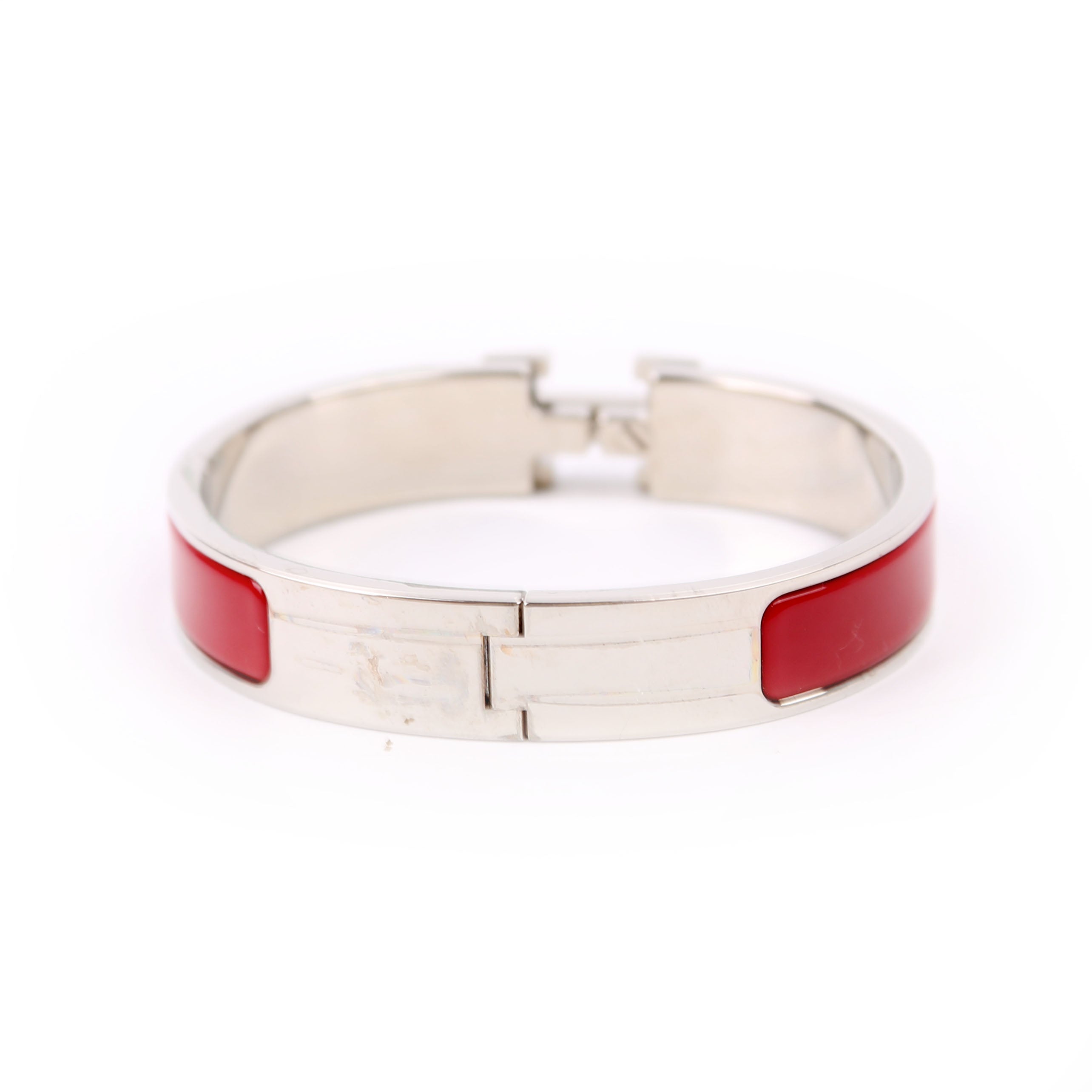 Clic Clac Narrow PM Bracelet Silver/Red