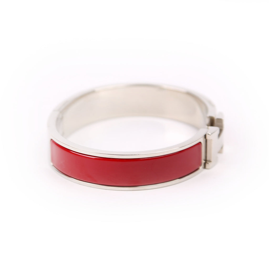 Clic Clac Narrow PM Bracelet Silver/Red