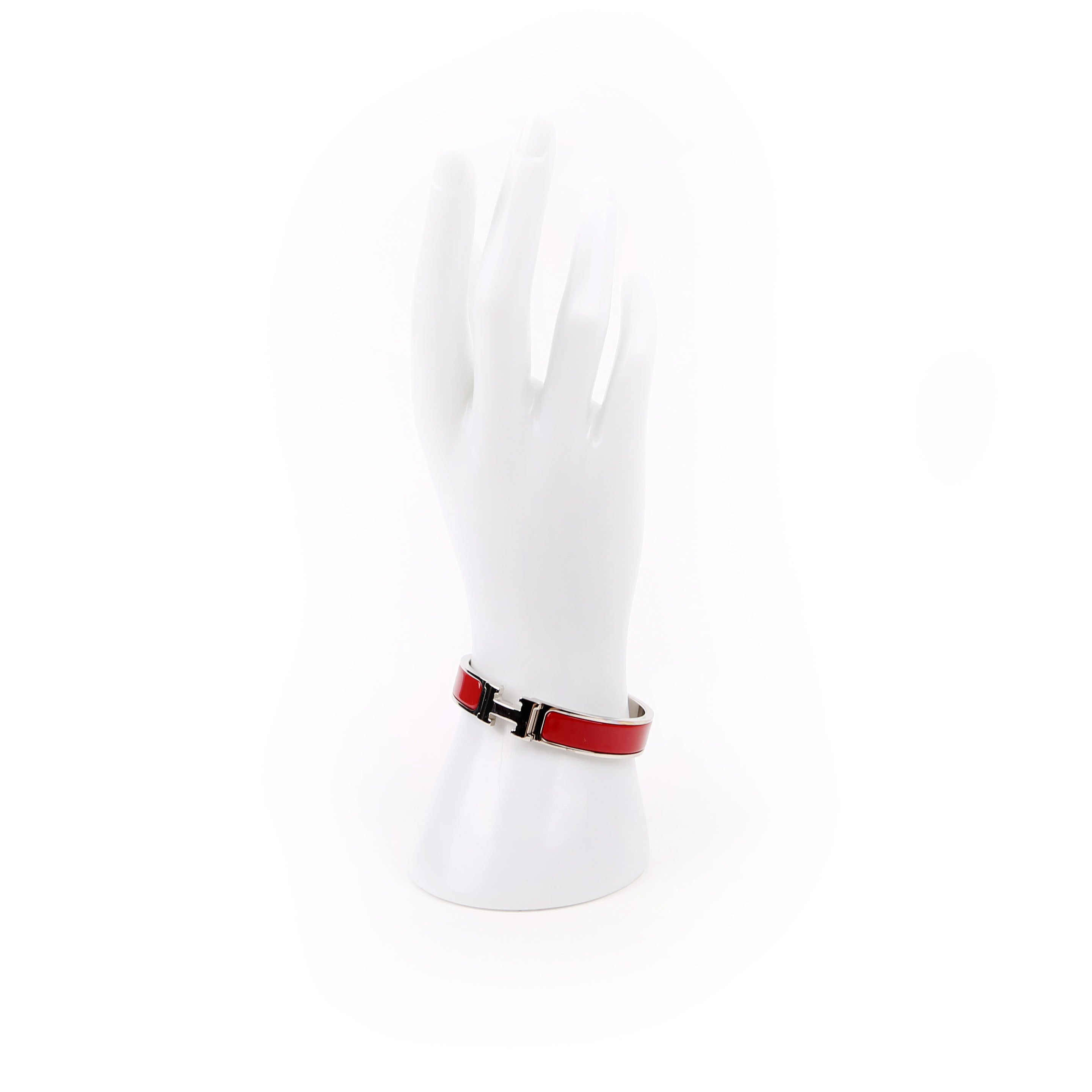 Clic Clac Narrow PM Bracelet Silver/Red