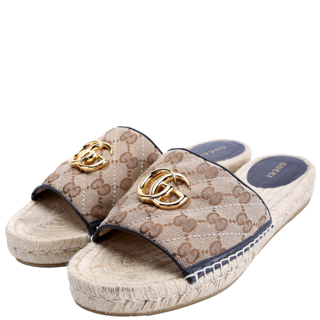 GG Marmont Espadrille Slides Size 39