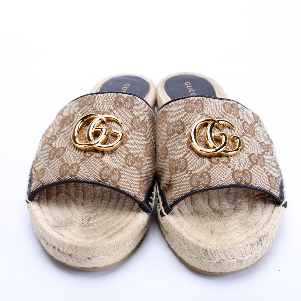 GG Marmont Espadrille Slides Size 39