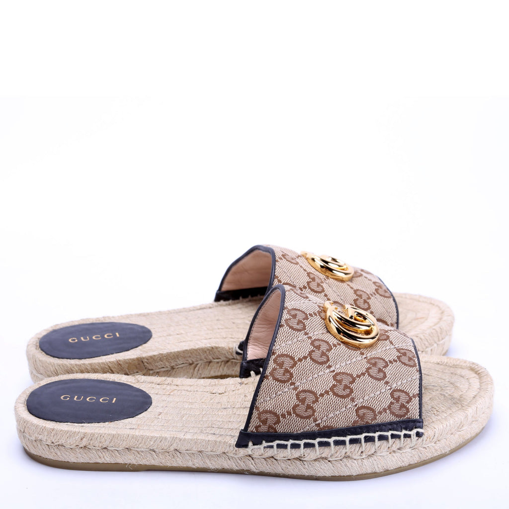 GG Marmont Espadrille Slides Size 39
