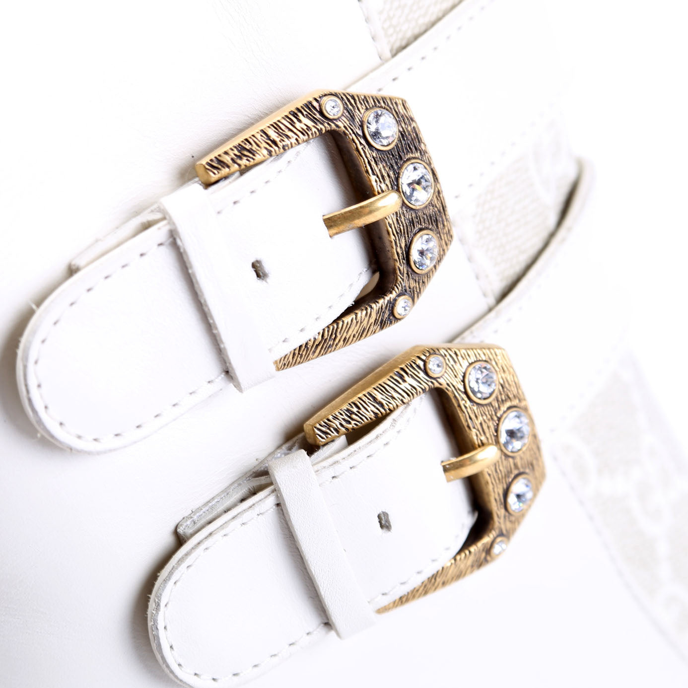 Kensington GG Double Buckle Ankle Boots Size 41