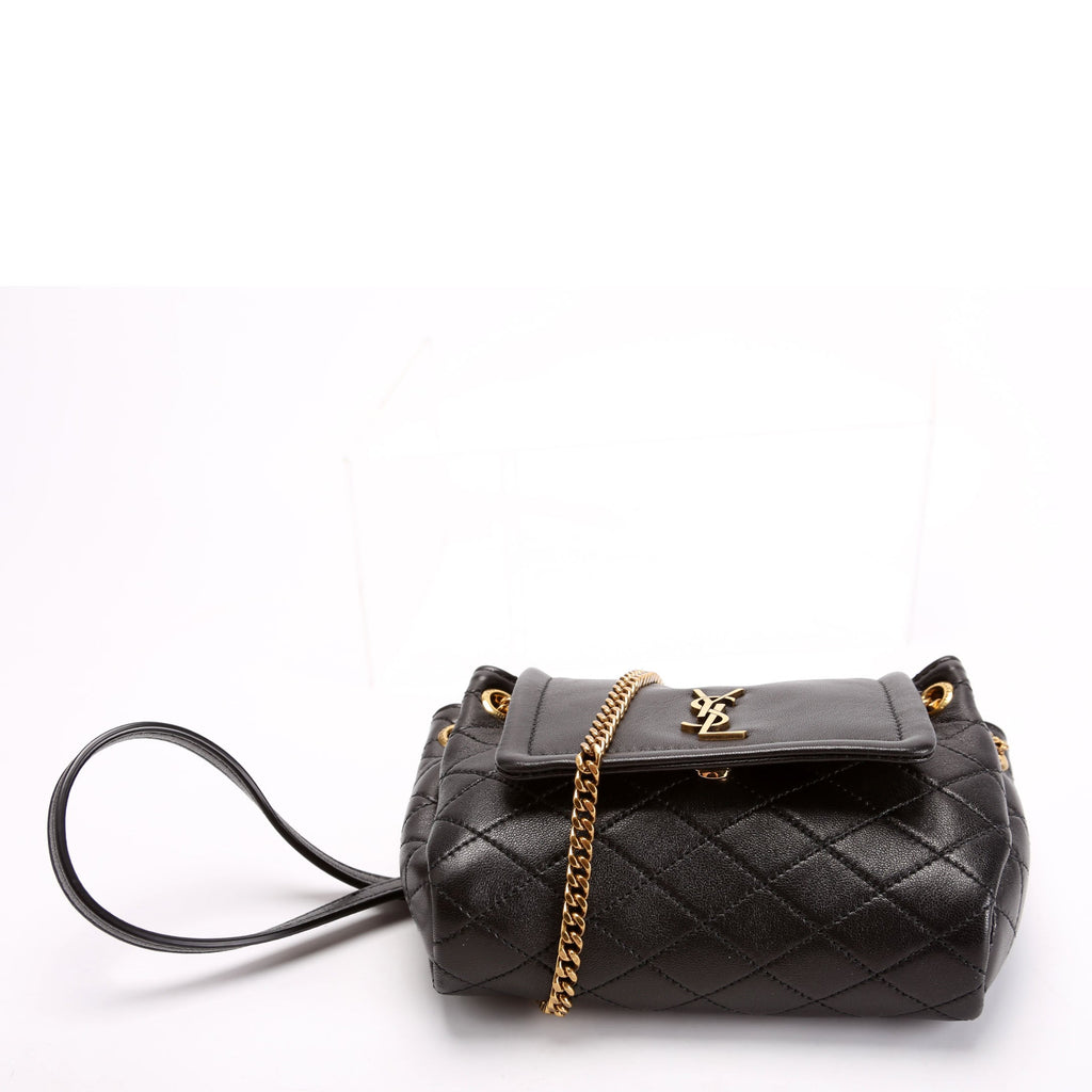 672738 Mini Notlita Quilted Lambskin Black
