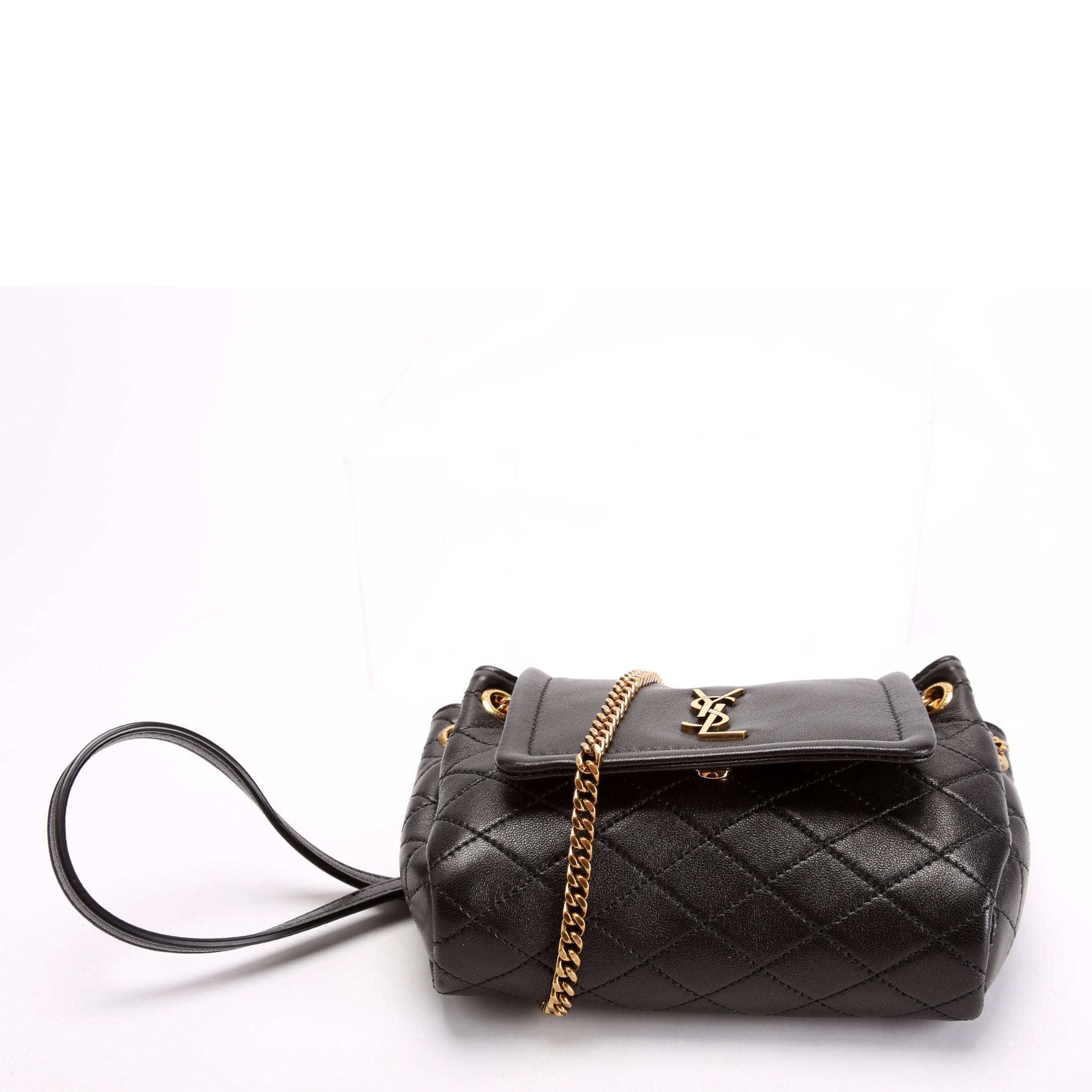 672738 Mini Notlita Quilted Lambskin Black
