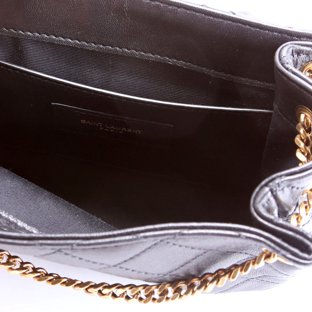 672738 Mini Notlita Quilted Lambskin Black