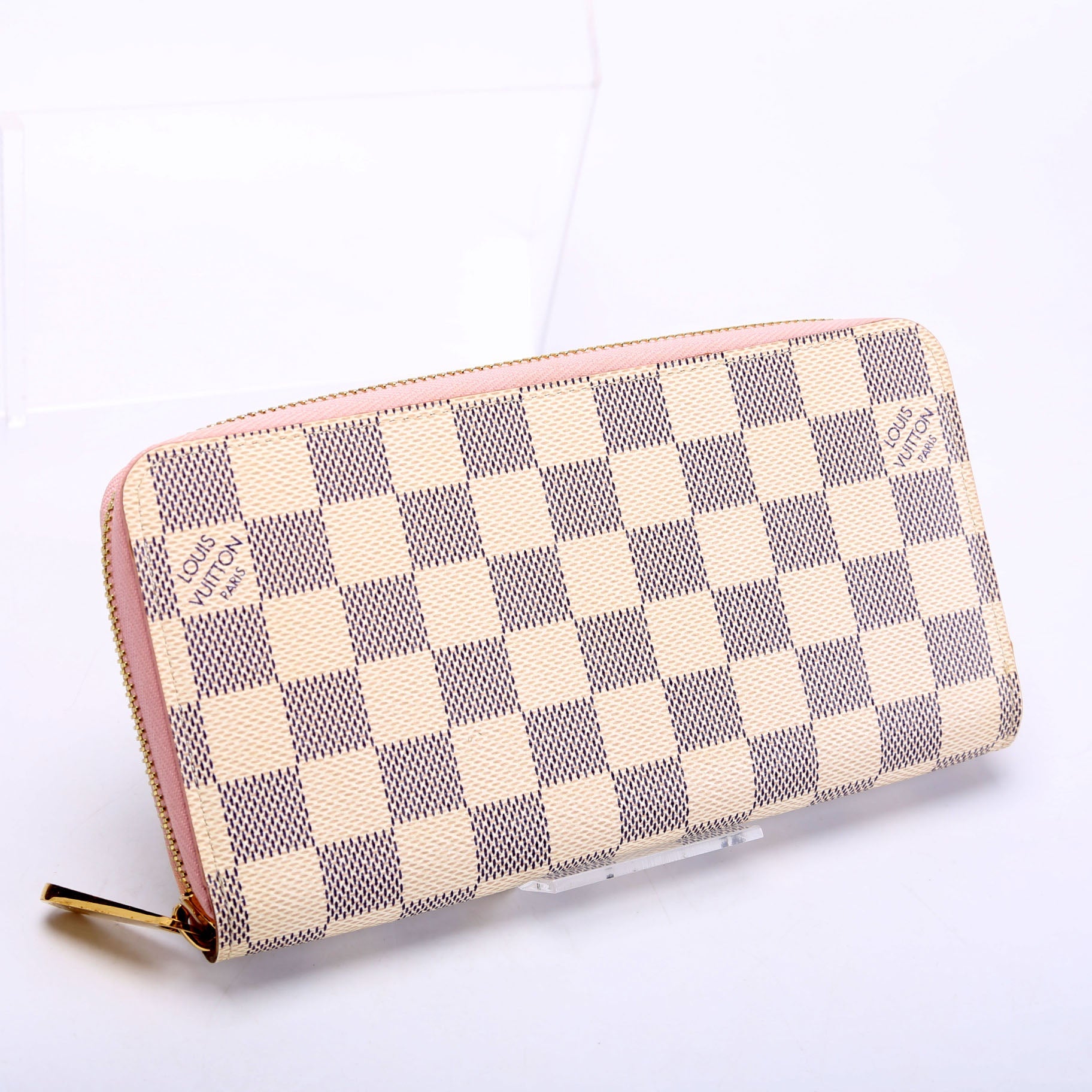 Zippy Wallet Damier Azur Pink