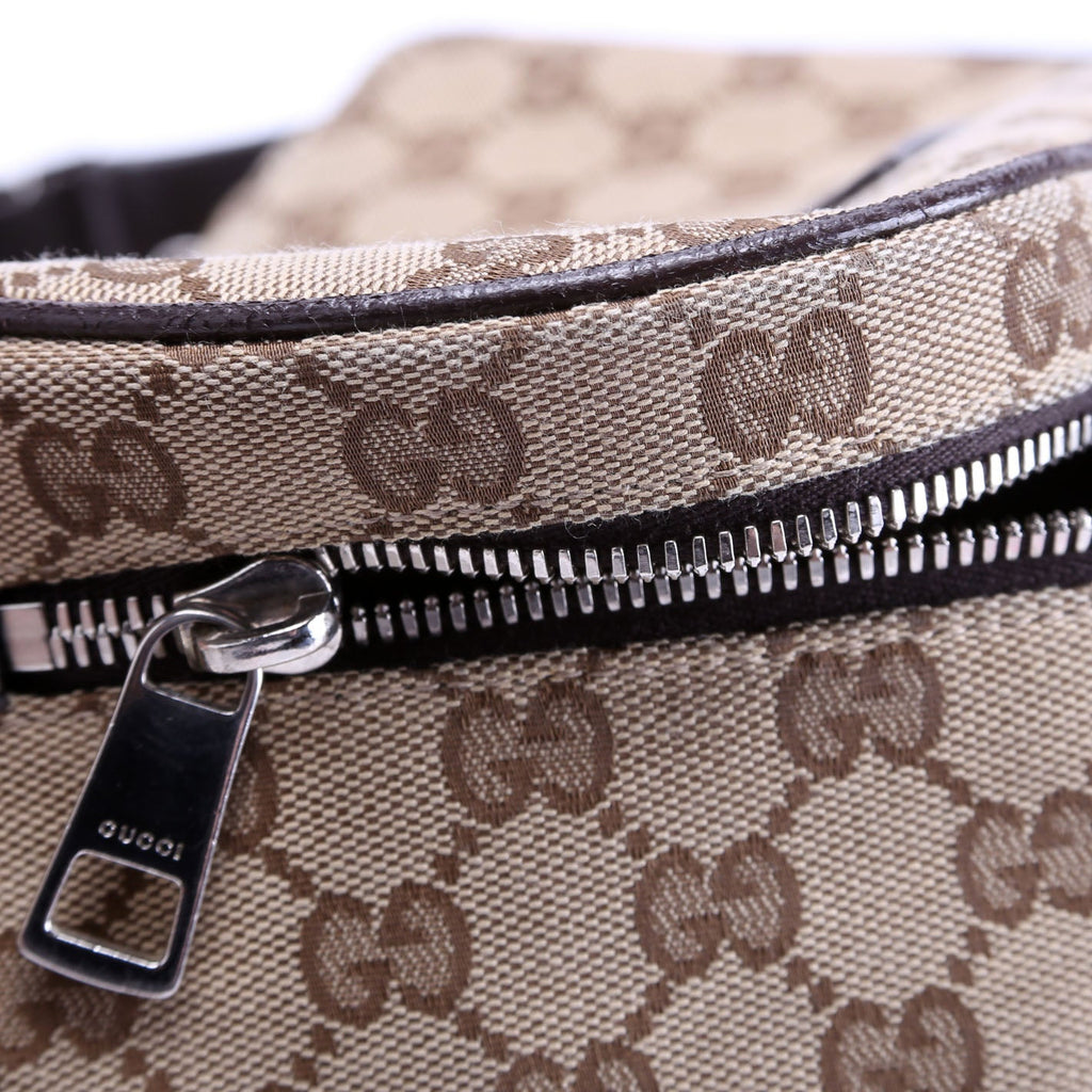 630915 GG Canvas Waist Pouch Brown