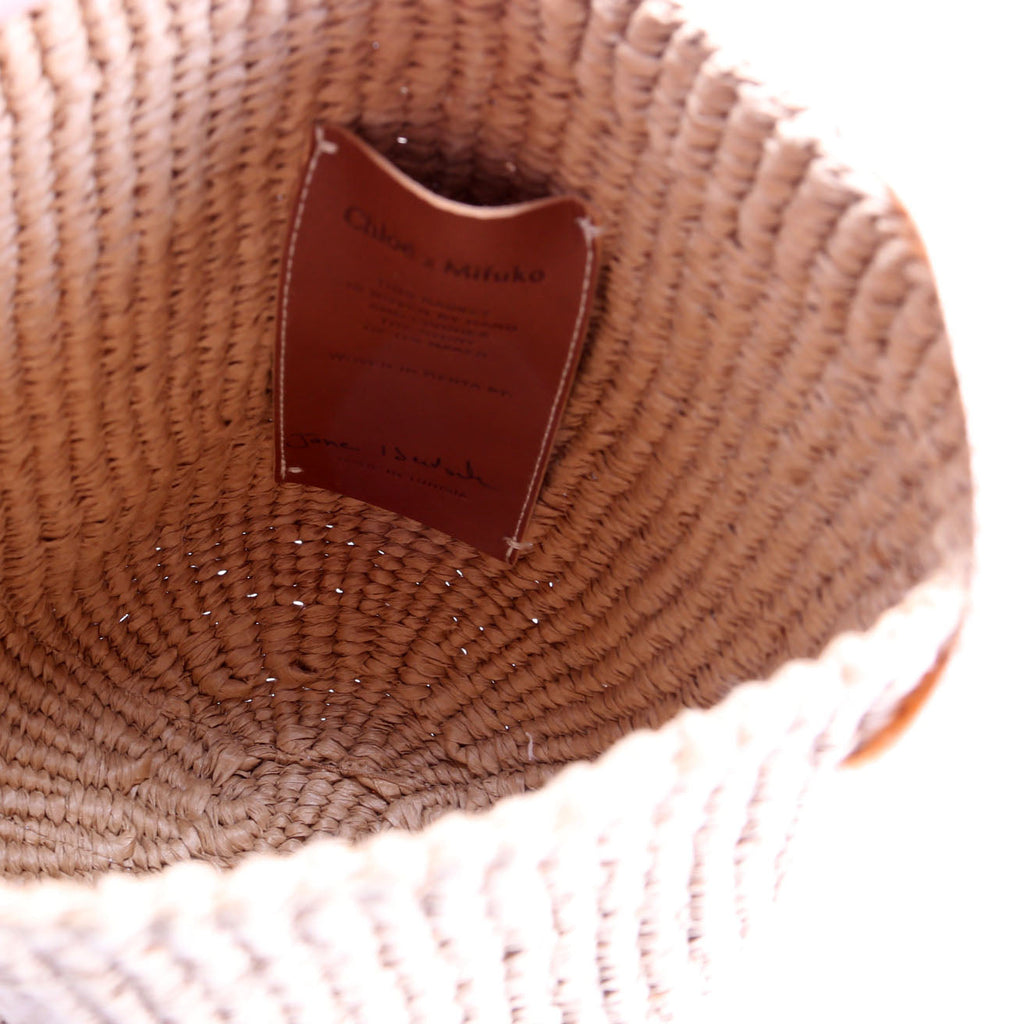 Children's Straw Basket Handle Bag Beige