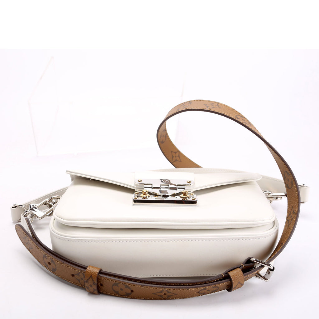 Swing Bag Reversed Monogram Calfskin White/Brown
