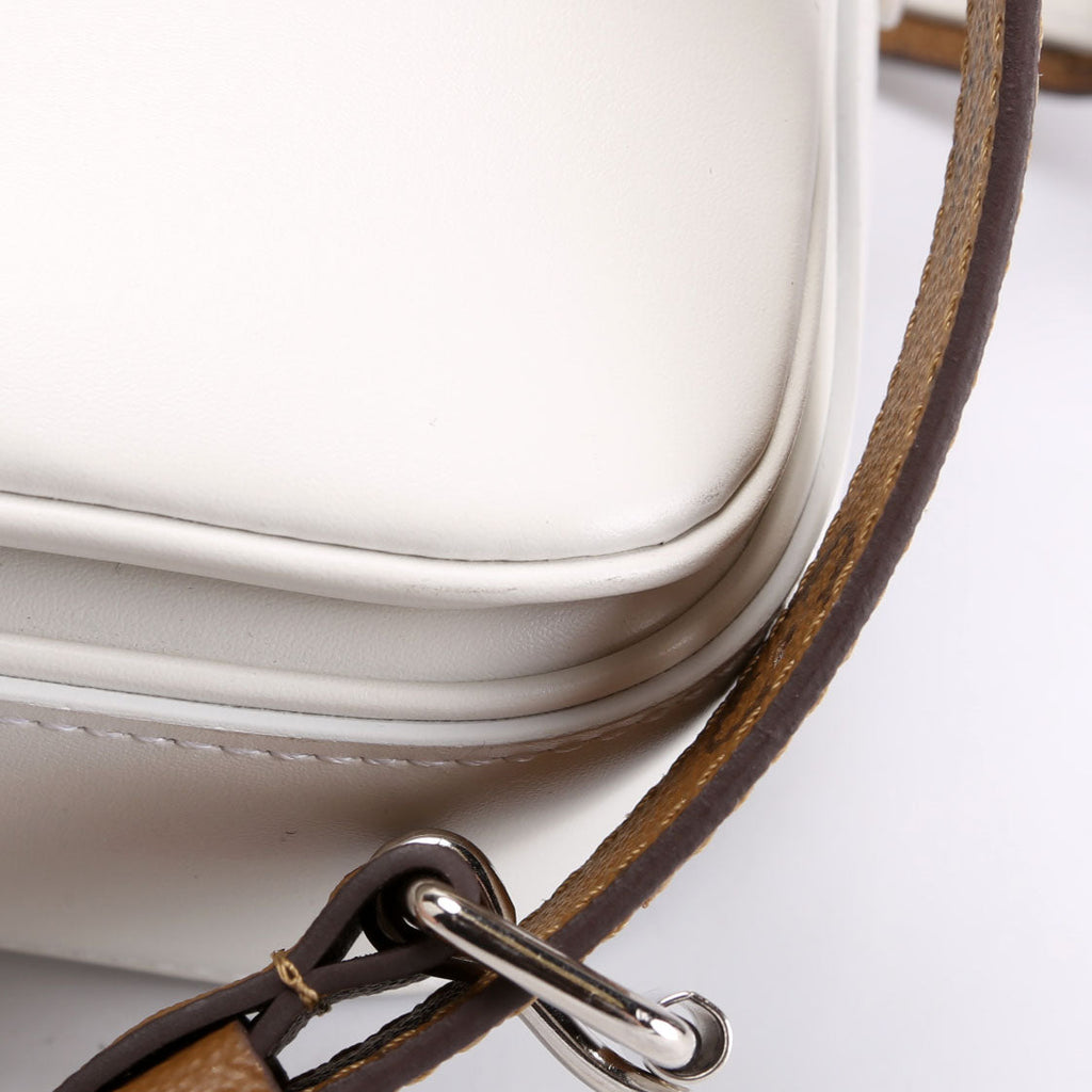 Swing Bag Reversed Monogram Calfskin White/Brown