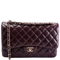 Classic Flap Jumbo Lambskin 23M Plum
