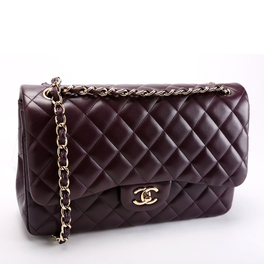 Classic Flap Jumbo Lambskin 23M Plum