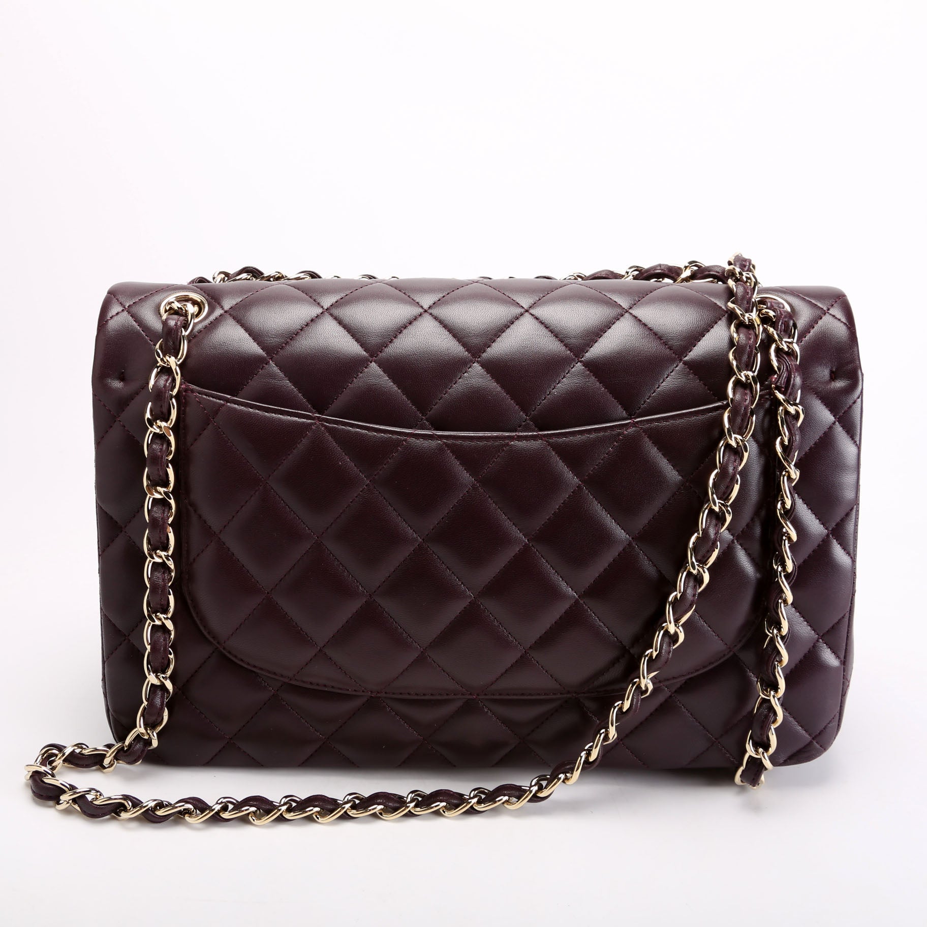 Classic Flap Jumbo Lambskin 23M Plum